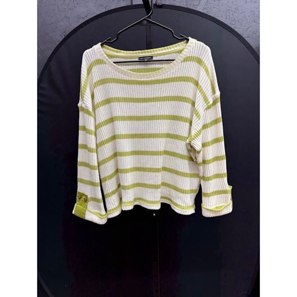 Blu Pepper Green Striped Sweater